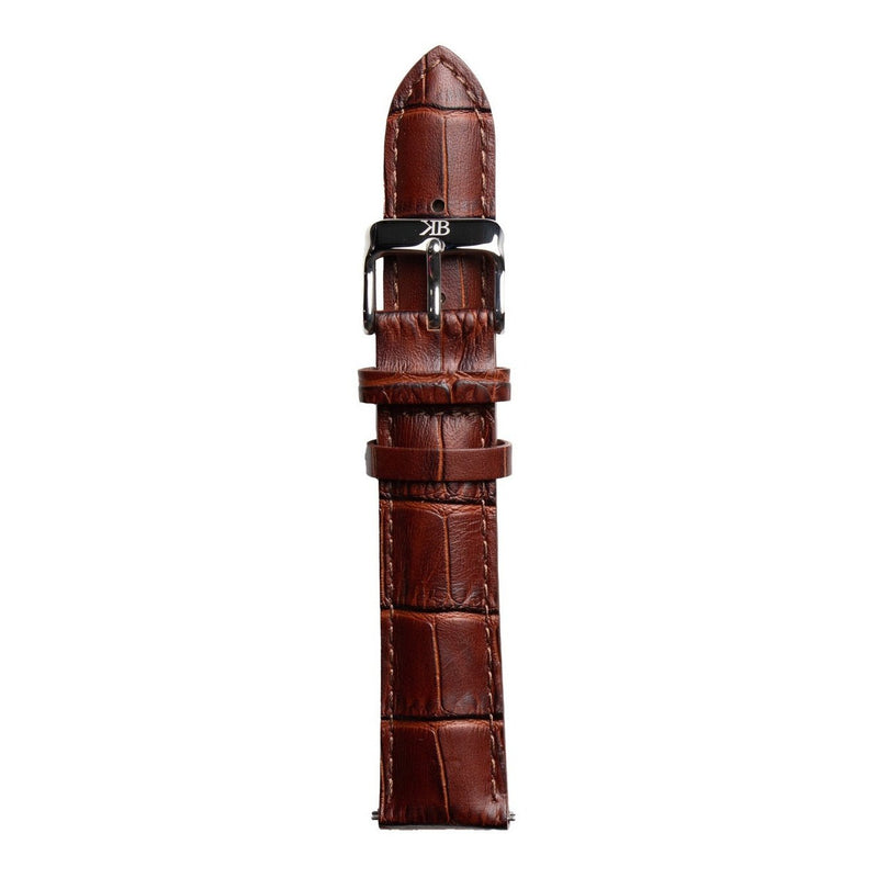 EMBOSSED LEATHER STRAP brown
